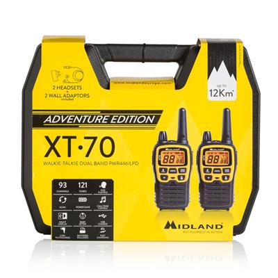 XT70 ADVENTURE-2RADIO+VALIGIA ACC.  2BAT+1CAR.+1CAVO USB+AURIC.