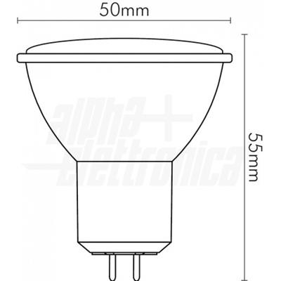 LAMP.SPOT LED 5W GU5,3 12Vacdc  120° L/CALDA